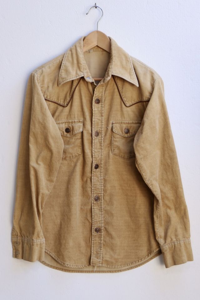 Vintage 1980s Western Corduroy Toggle Button Shirt | Urban Outfitters