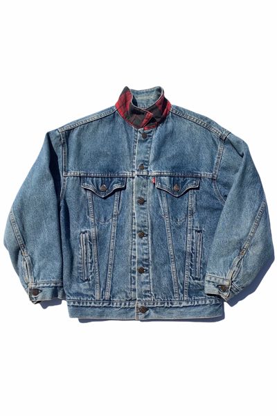 levi denim jacket with flannel