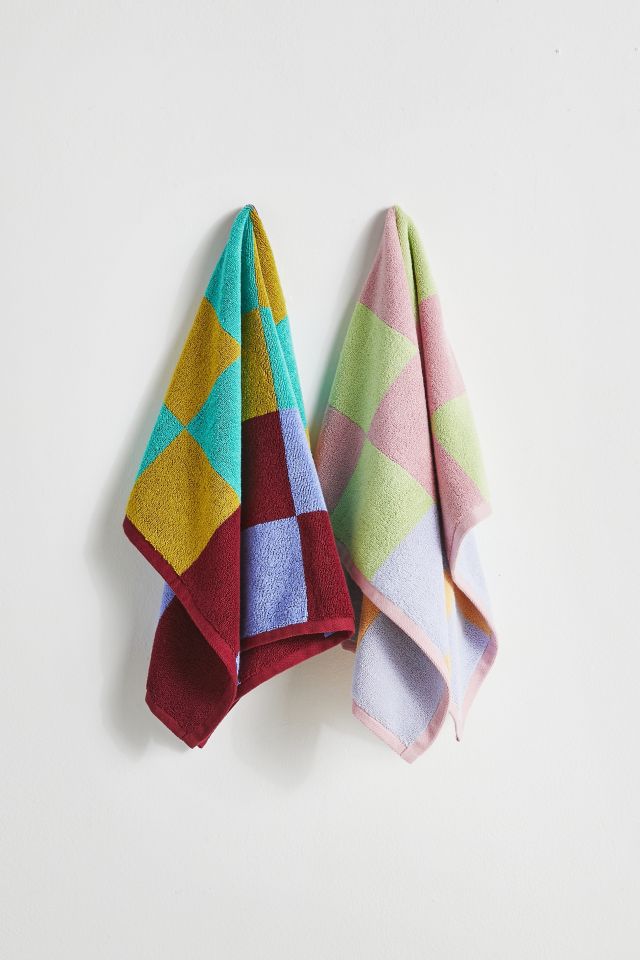 BAGGU Checks On Checks Hand Towel Set Urban Outfitters Canada