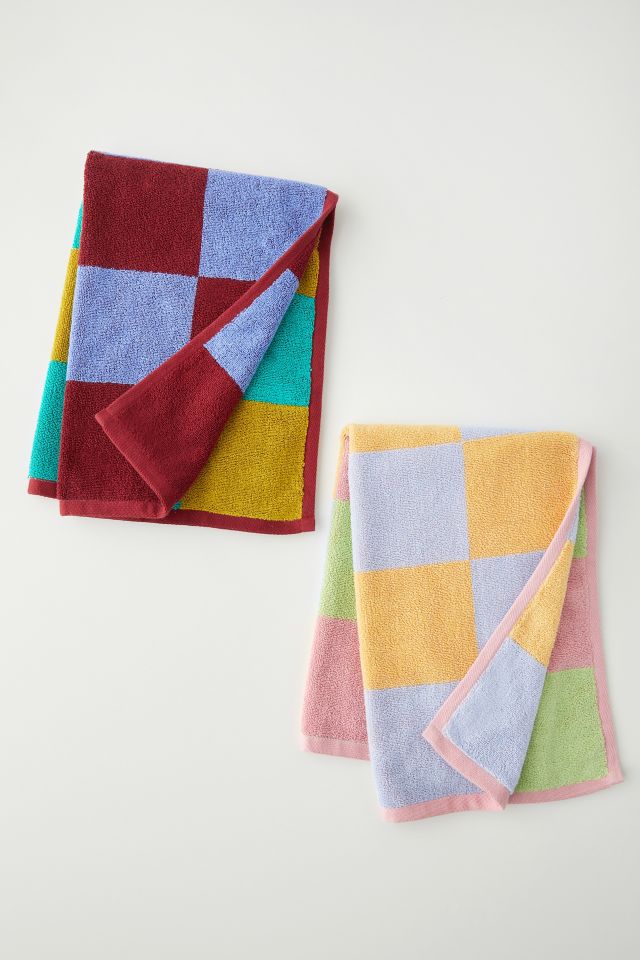BAGGU Checks On Checks Hand Towel Set #1