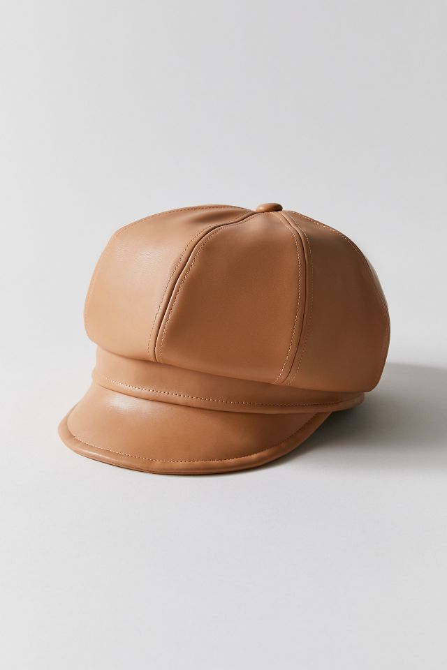 Frankie Faux Leather Cabbie Hat #2