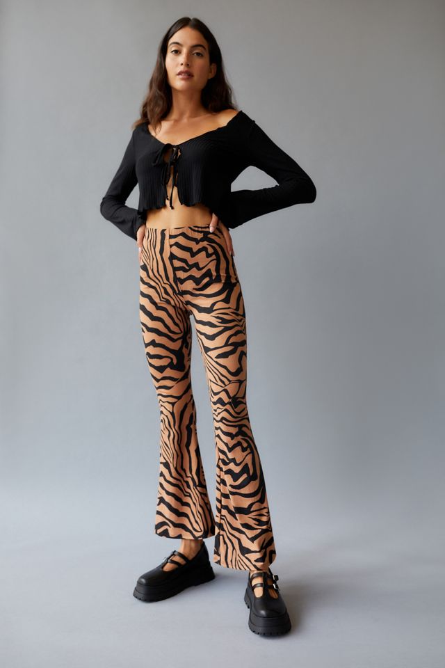 Urban Renewal Remnants Cozy Animal Flare Pant | Urban Outfitters