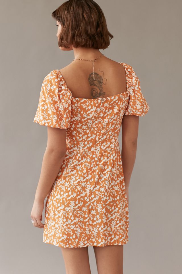 Glamorous Floral Puff Sleeve Mini Dress #4