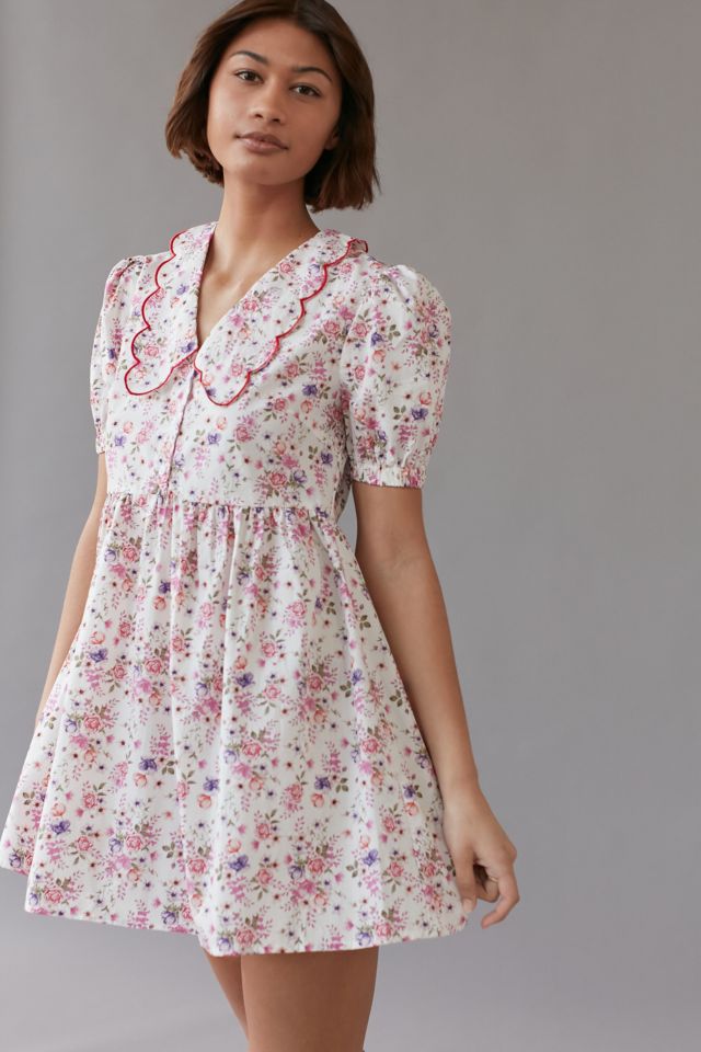 Glamorous Collared Puff Sleeve Mini Dress | Urban Outfitters