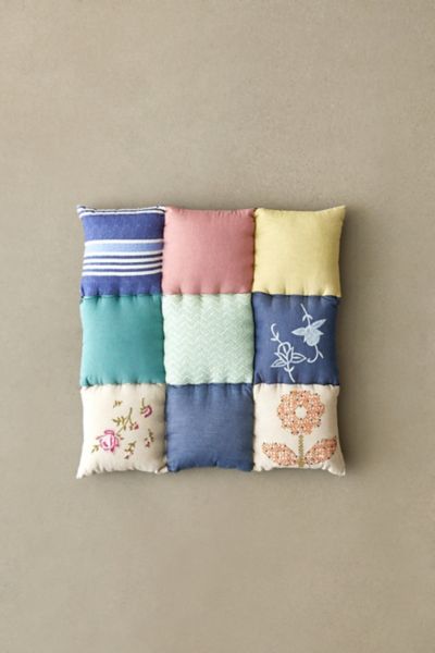 Urban Renewal Recycled One-Of-A-Kind Quilted Floor Pillow | Urban