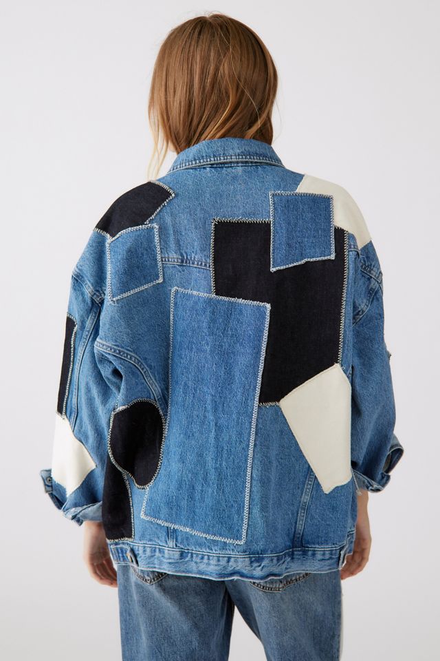 BDG Patchwork Denim Trucker Jacket #2