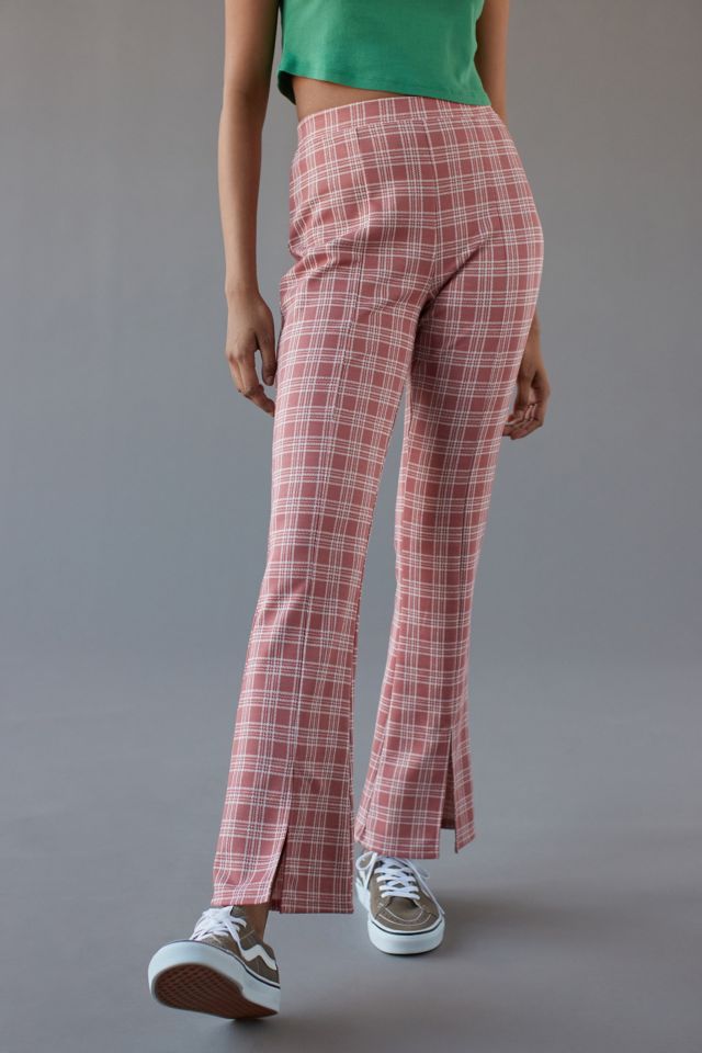 Urban Renewal Remnants Plaid Front Slit Pant