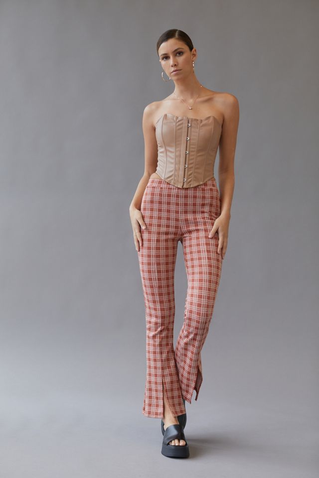 Urban Renewal Remnants Plaid SideSplit Pant Urban Outfitters Canada