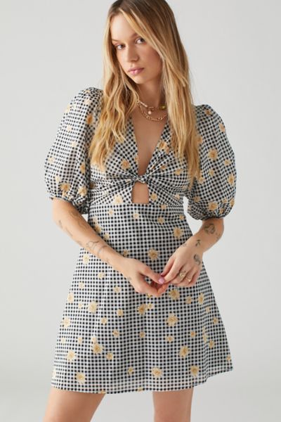 urban outfitters blue gingham pants