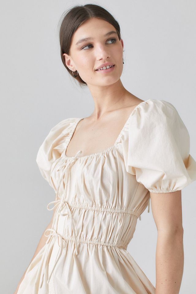 En Saison Sveta Puff Sleeve Midi Dress | Urban Outfitters Canada