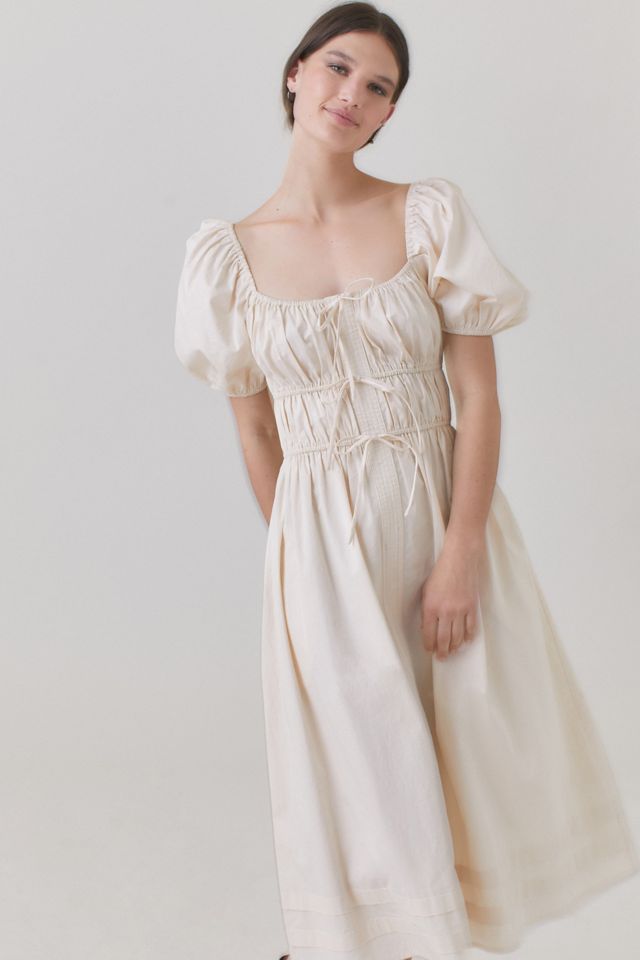 En Saison Sveta Puff Sleeve Midi Dress #3