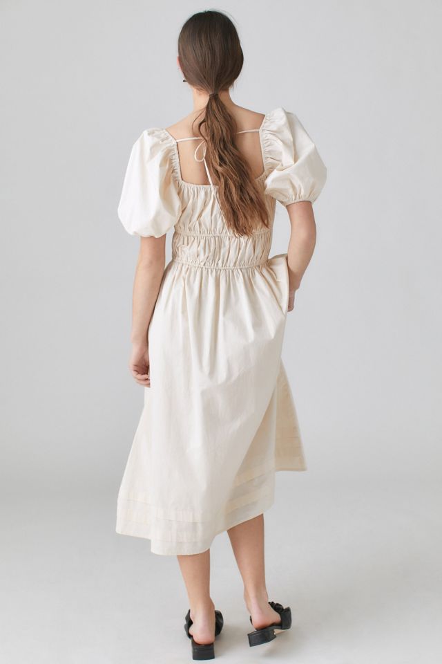 En Saison Sveta Puff Sleeve Midi Dress #4