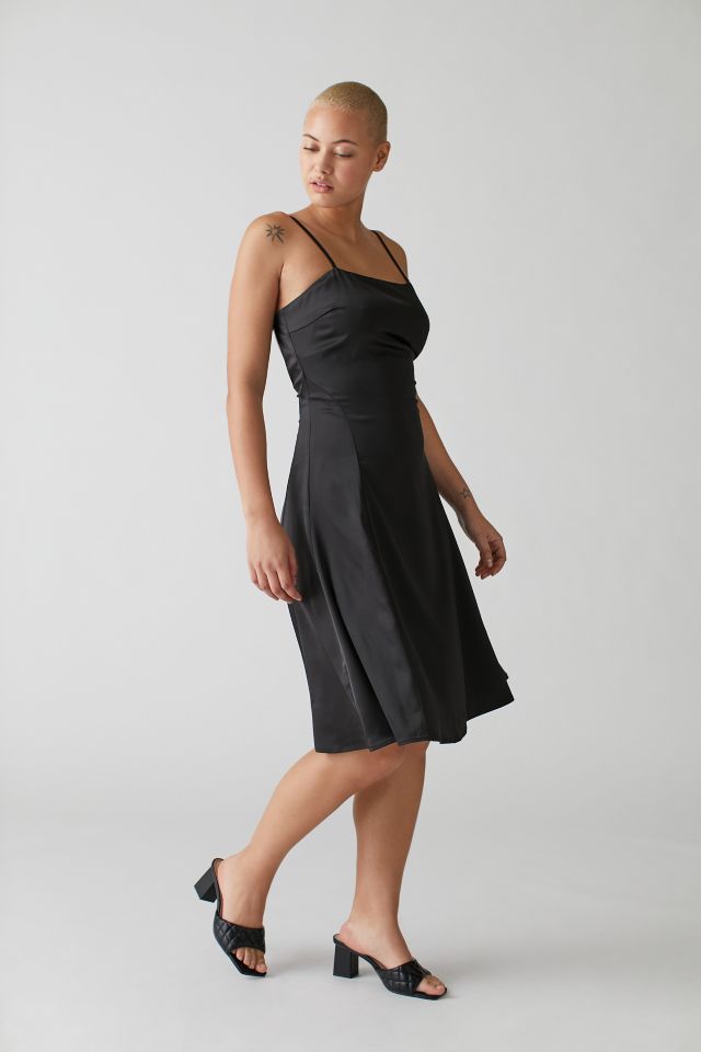 UO Hunter Satin Open-Back Midi Dress #2