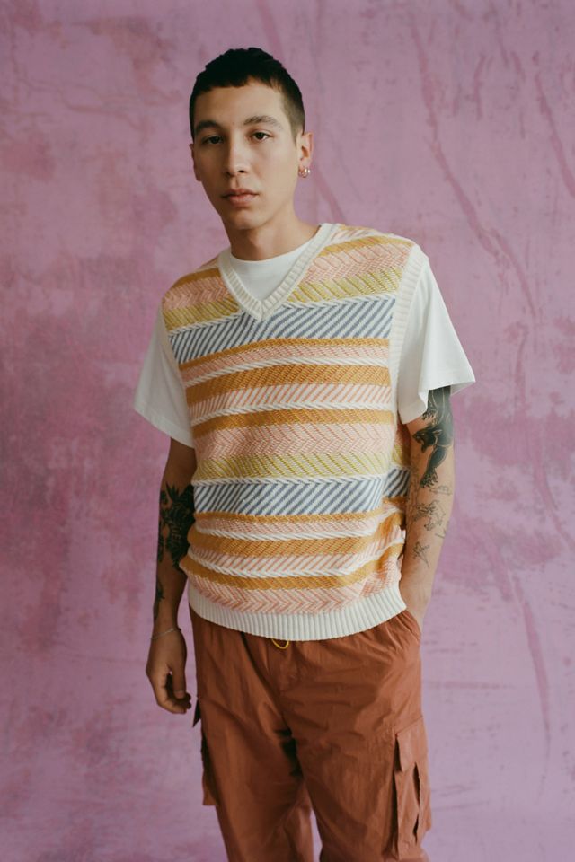 UO Striped Sweater Vest Urban Outfitters