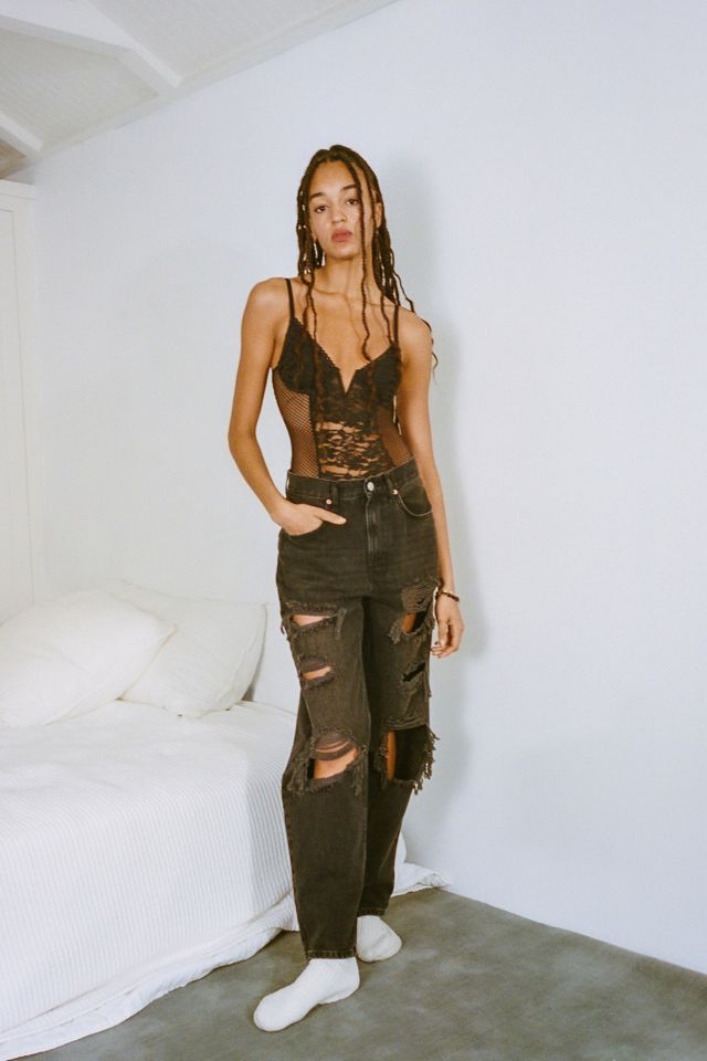 Out From Under Kat Sheer Lace Bodysuit  Urban Outfitters Korea - Clothing,  Music, Home & Accessories