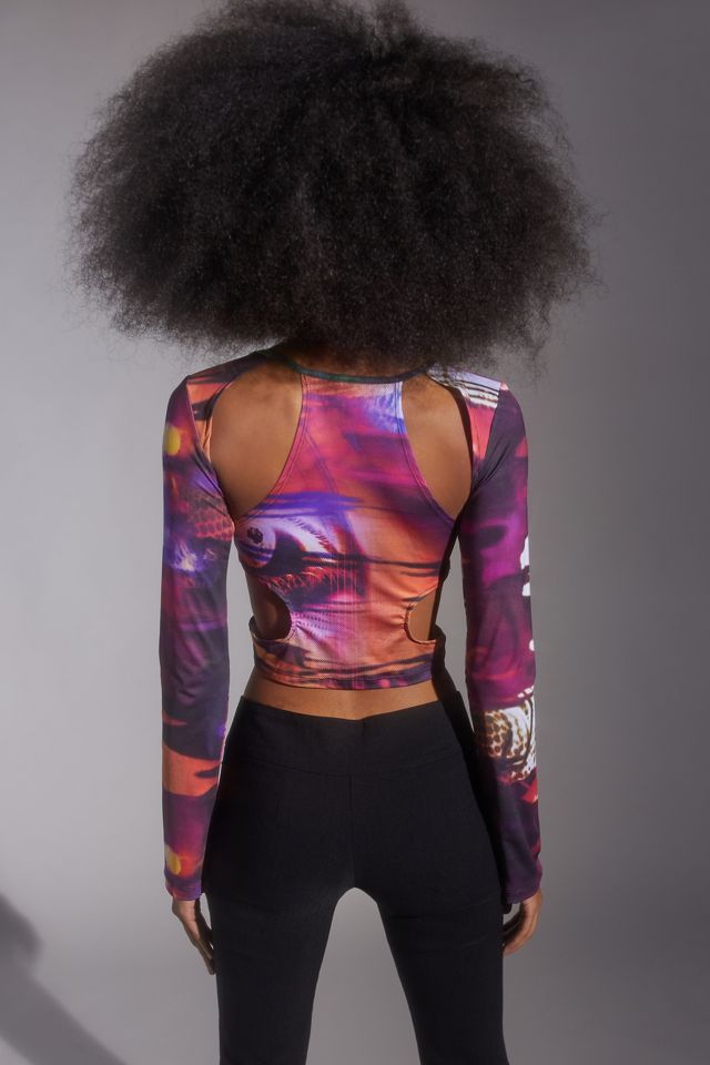 Jaded London Printed Cutout Top | Urban Outfitters Canada