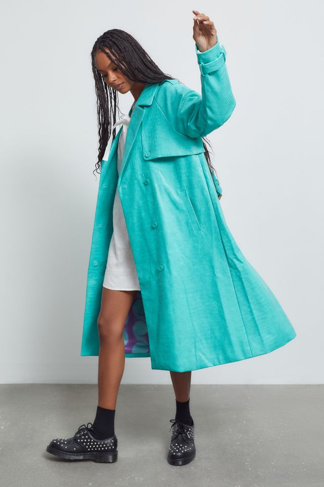 Hosbjerg Fallon Faux Leather Trench Coat | Urban Outfitters