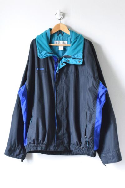 Vintage '90s Black & Teal Columbia Jacket | Urban Outfitters