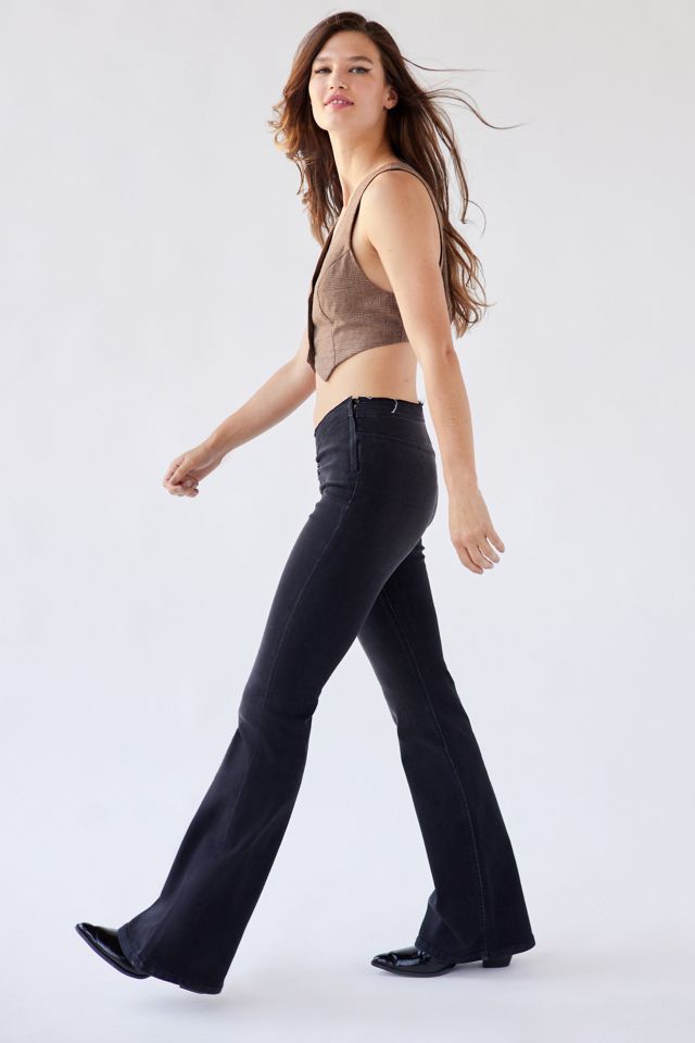 V-Cut Waist Ruched Flare Leg Pants BF317