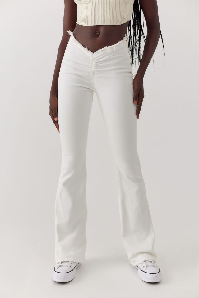 BDG Ruched V-Front Flare Jean #1