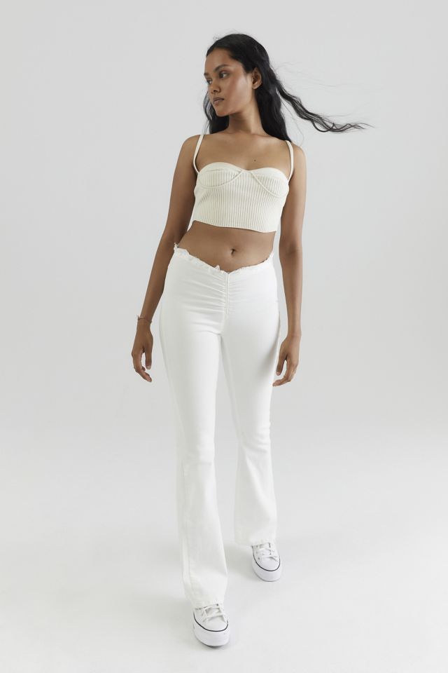 BDG Ruched V-Front Flare Jean #3