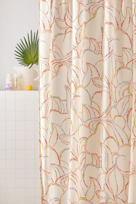 Shower Curtains Bathroom, Mushroom Shower Curtain Urban Outfitters