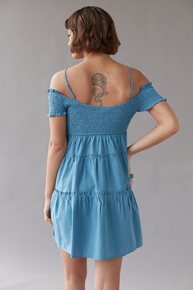 UO Emerson Smocked Off-The-Shoulder Mini Dress #1