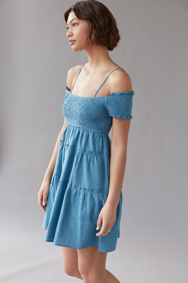 UO Emerson Smocked Off-The-Shoulder Mini Dress #3