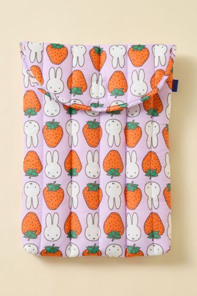 Baggu Puffy 16" Recycled Laptop Sleeve In Strawberry Miffy/uo Exclusive At Urban Outfitters In Strawberry Miffy/uo Exclusive