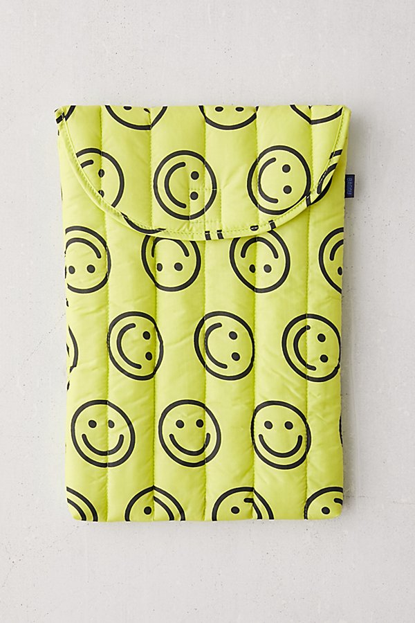 Baggu Puffy 16" Recycled Laptop Sleeve In Happy Face