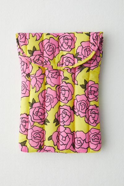 Baggu Puffy 16" Recycled Laptop Sleeve In Rose At Urban Outfitters In Yellow Multi