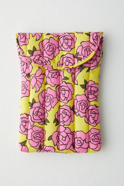 Baggu Puffy 16" Recycled Laptop Sleeve In Butterfly Kaleidoscope At Urban Outfitters In Yellow Multi