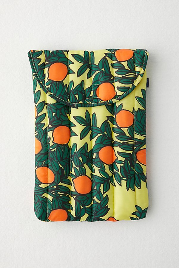 Shop Baggu Puffy 16" Recycled Laptop Sleeve In Orange Tree Yellow At Urban Outfitters