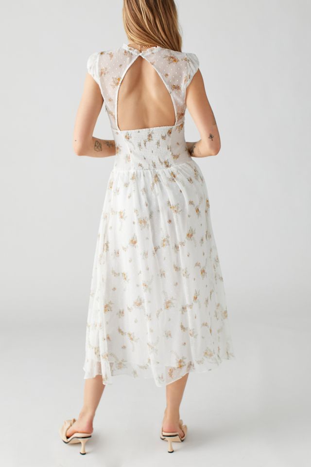 UO Arabella Floral Chiffon Midi Dress #3
