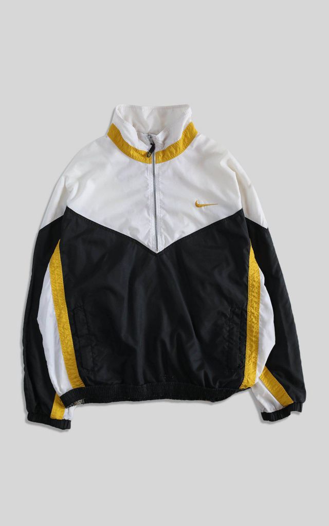 Nike windbreaker yellow and hot sale white