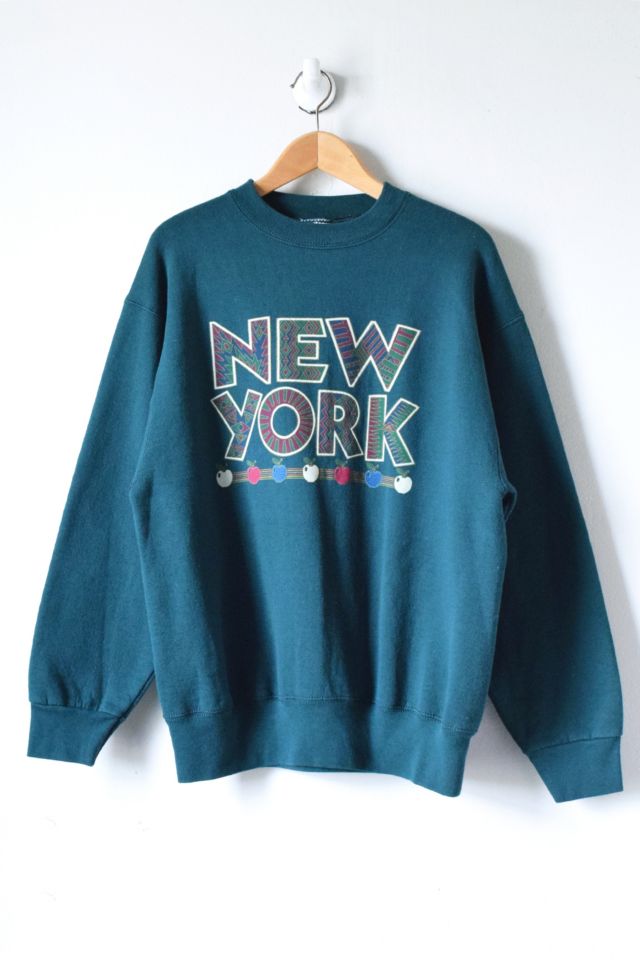 Vintage 90s New York Dark Green Sweatshirt Urban Outfitters