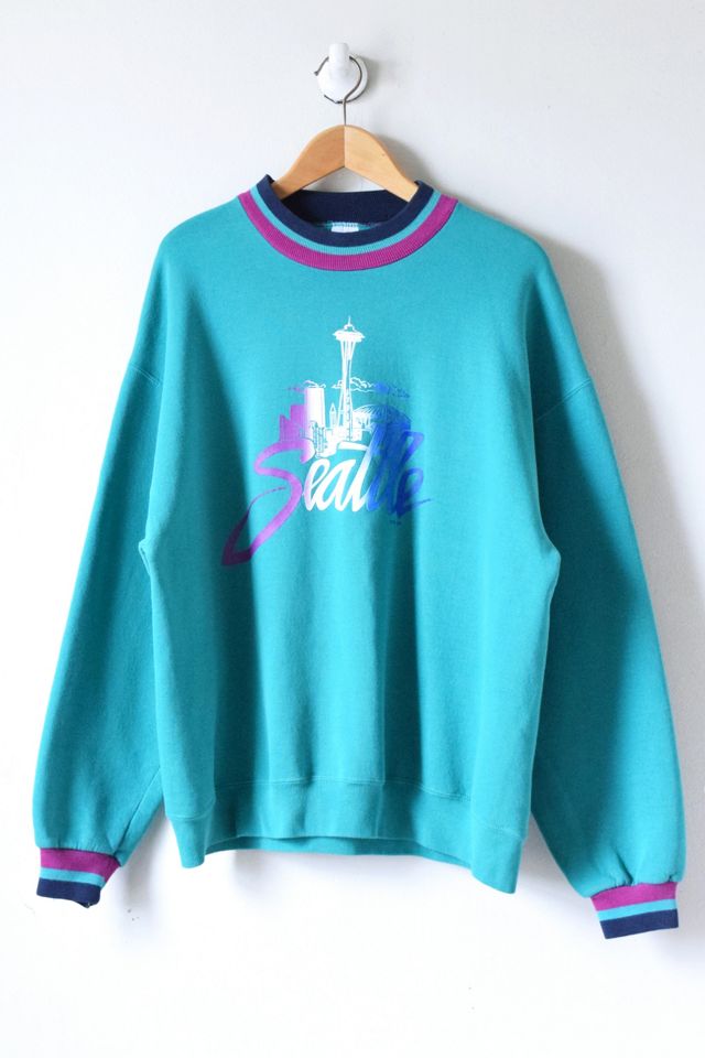 Vintage 90s Seattle Striped Sweatshirt | Urban Outfitters