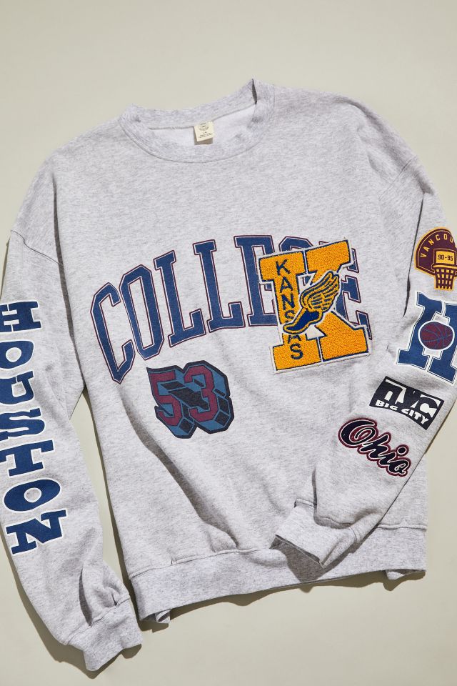 College Badge Crew Neck Sweatshirt #1