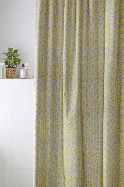 Twyla Shower Curtain Urban Outfitters, Yellow Grey White Shower Curtain
