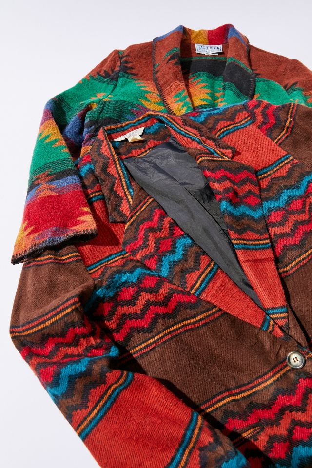 Urban Renewal Vintage Southwest Print Button-Down Blazer #1