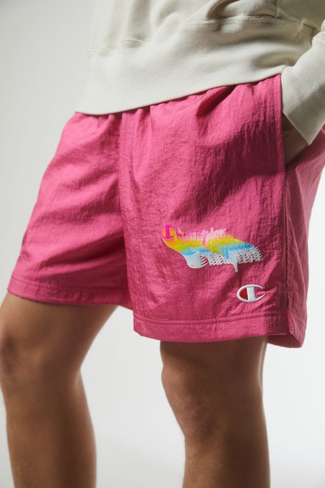 Champion stacked nylon hot sale ripstop shorts pink