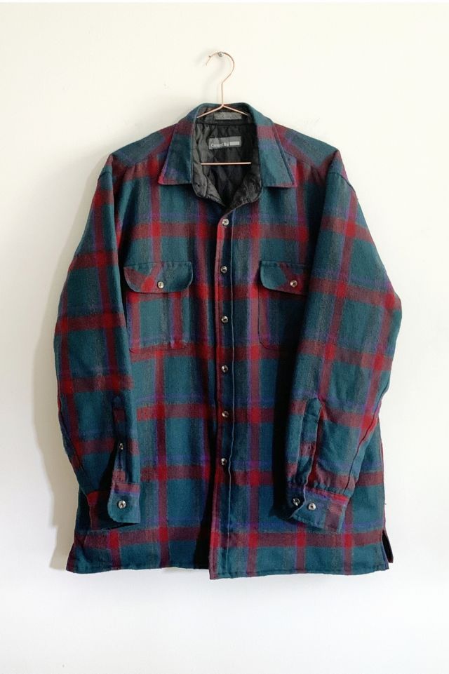 Vintage Pilled Plaid Quilted Shirt Jacket | Urban Outfitters