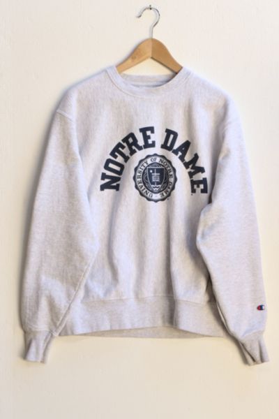 Vintage Champion University of Notre Dame Crewneck Reverse Weave Sweatshirt Urban Outfitters