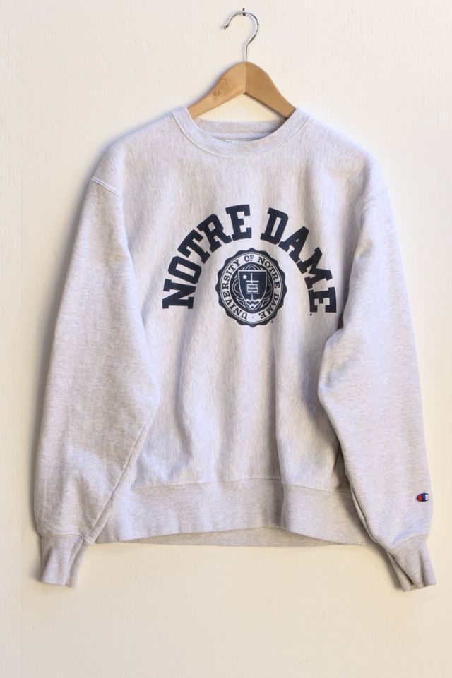 Vintage Champion University of Notre Dame Crewneck Reverse Weave Sweatshirt |