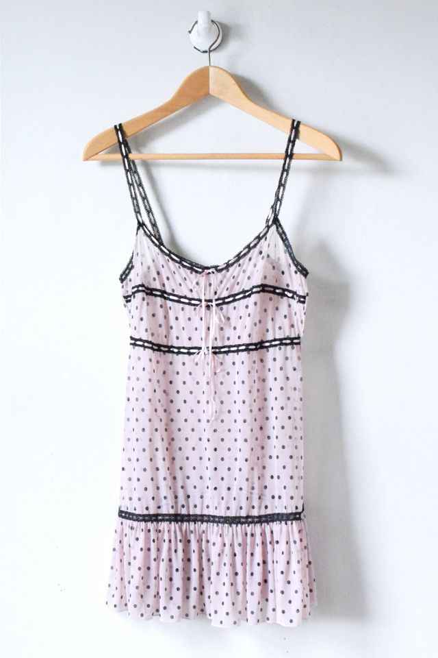 Vintage Y2K Pink & Black Mini Slip Dress | Urban Outfitters