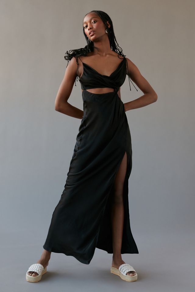 Black cut 2024 out maxi dress