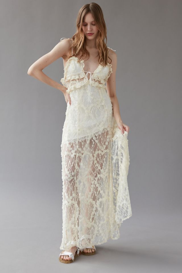 For Love & Lemons Ysabelle Lace Maxi Dress #3