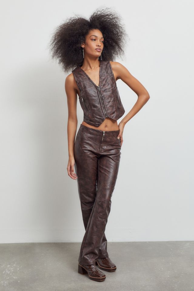 UO Lana Faux Leather Vest #3