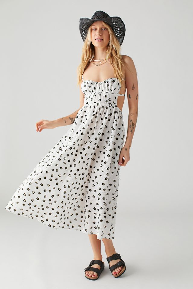 for love and lemons brenda midi dress For Love & Lemons Brenda Floral Midi Dress