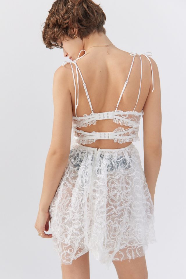 For Love Lemons Tatiana Lace Sheer Mini Dress Urban Outfitters